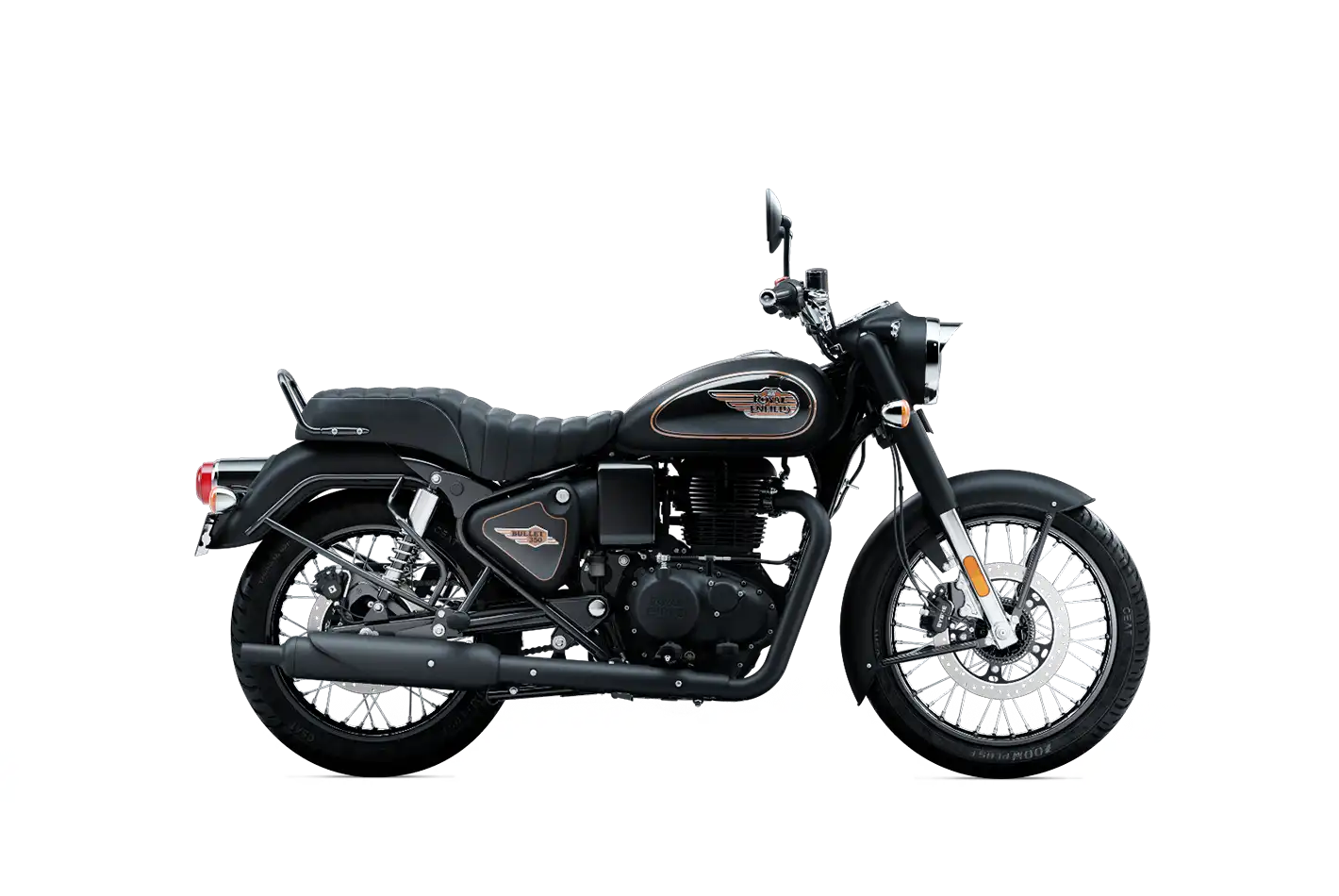 Royal Enfield Bullet 350, black gold 000 view, Black Gold