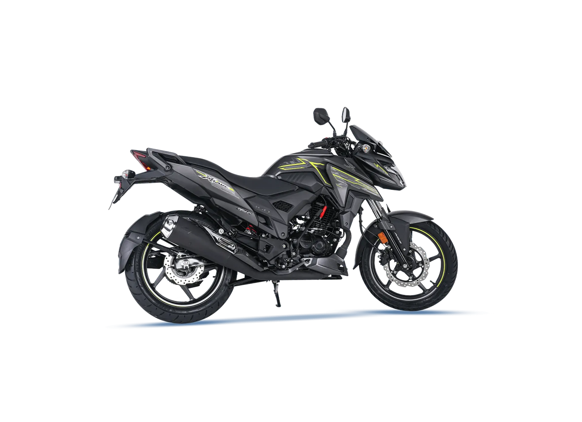 Honda X-Blade, front three quarter view, Matte Axis Gray Metallic