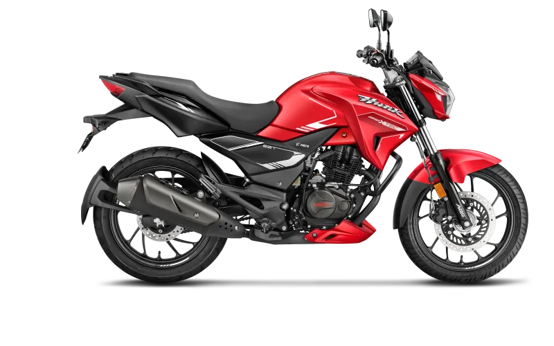 Hero Hunk 150 XTEC, front three quarter view, Candy Blazing Red