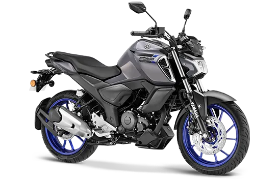 Yamaha FZS V4, front three quarter view, Metallic Grey