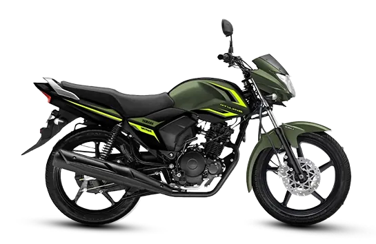 Yamaha Saluto 125, front three quarter view, Sparkle Green