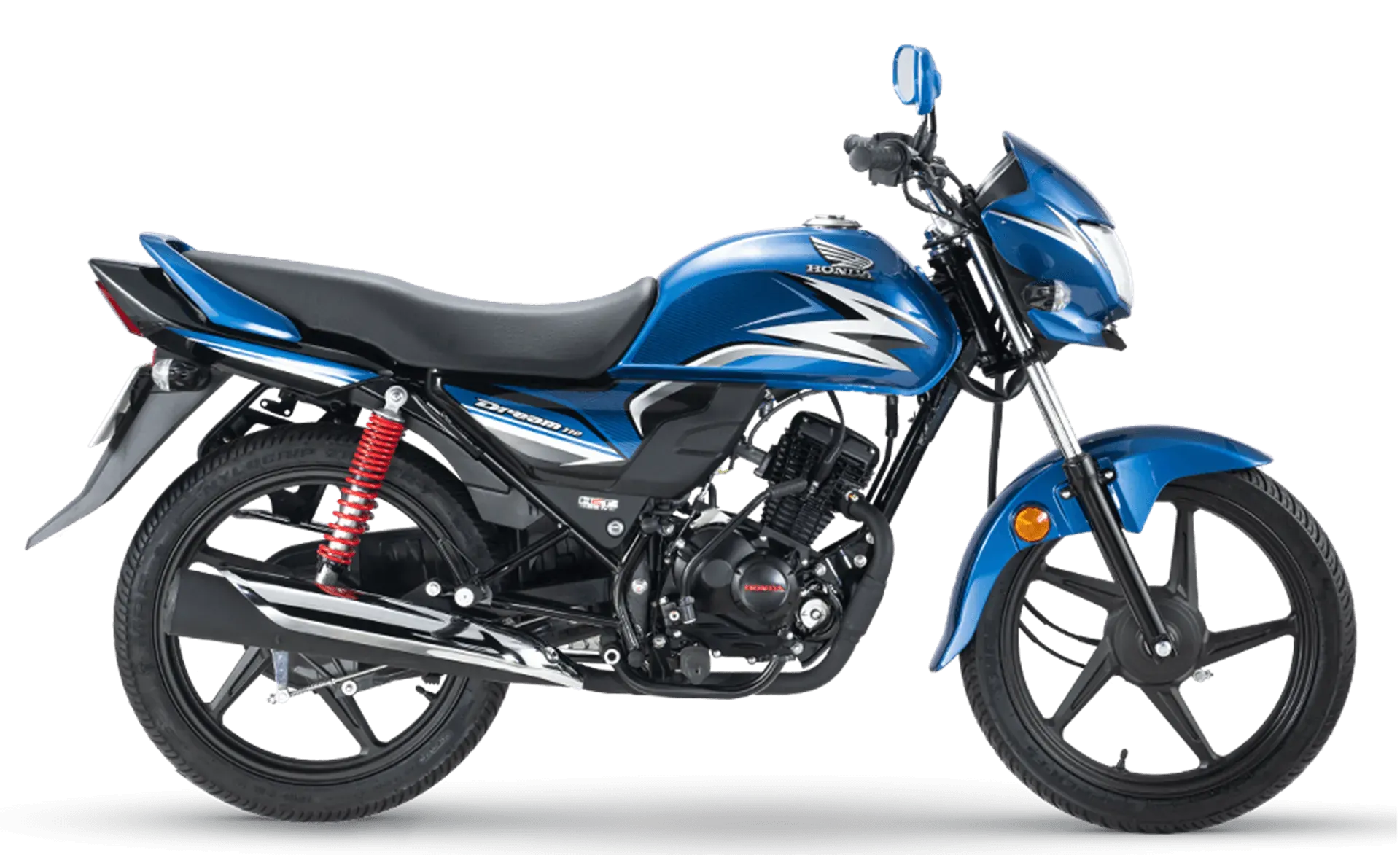 Honda Dream 110, front three quarter view, Blue
