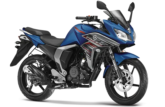 Yamaha Fazer FI V2, front three quarter view, Dark Matt Blue