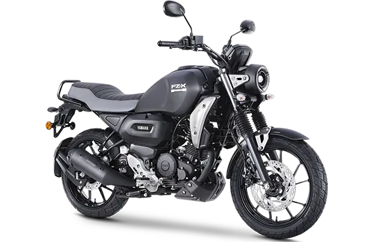 Yamaha FZ-X, front three quarter view, Matte Black