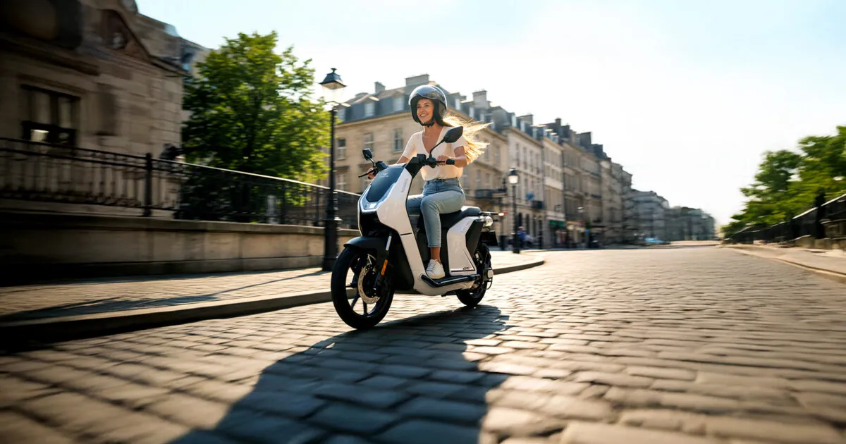 Vmoto Citi, front three-quarter view