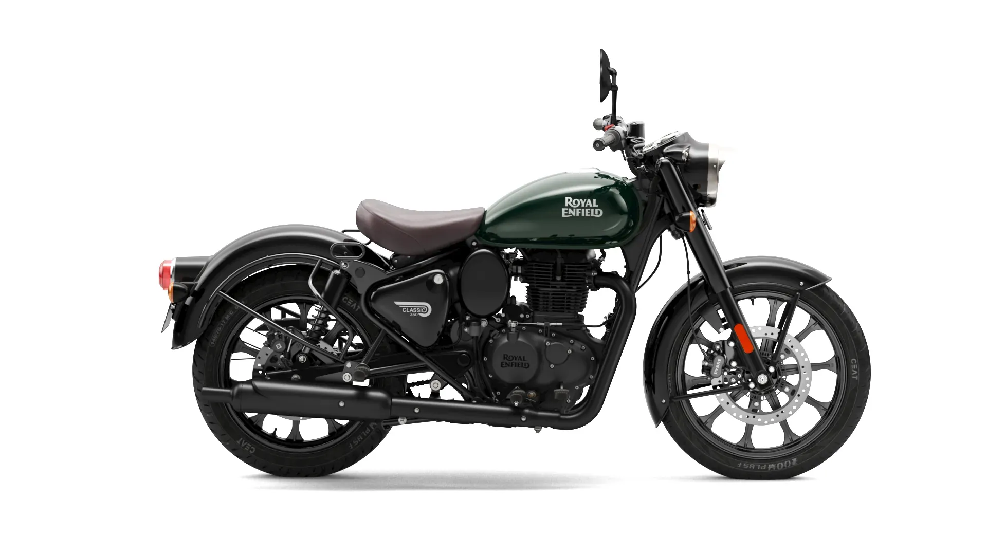Royal Enfield Classic 350, side view, Sundarban Green