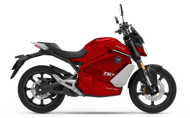 Vmoto TS Street Hunter S, side view, red