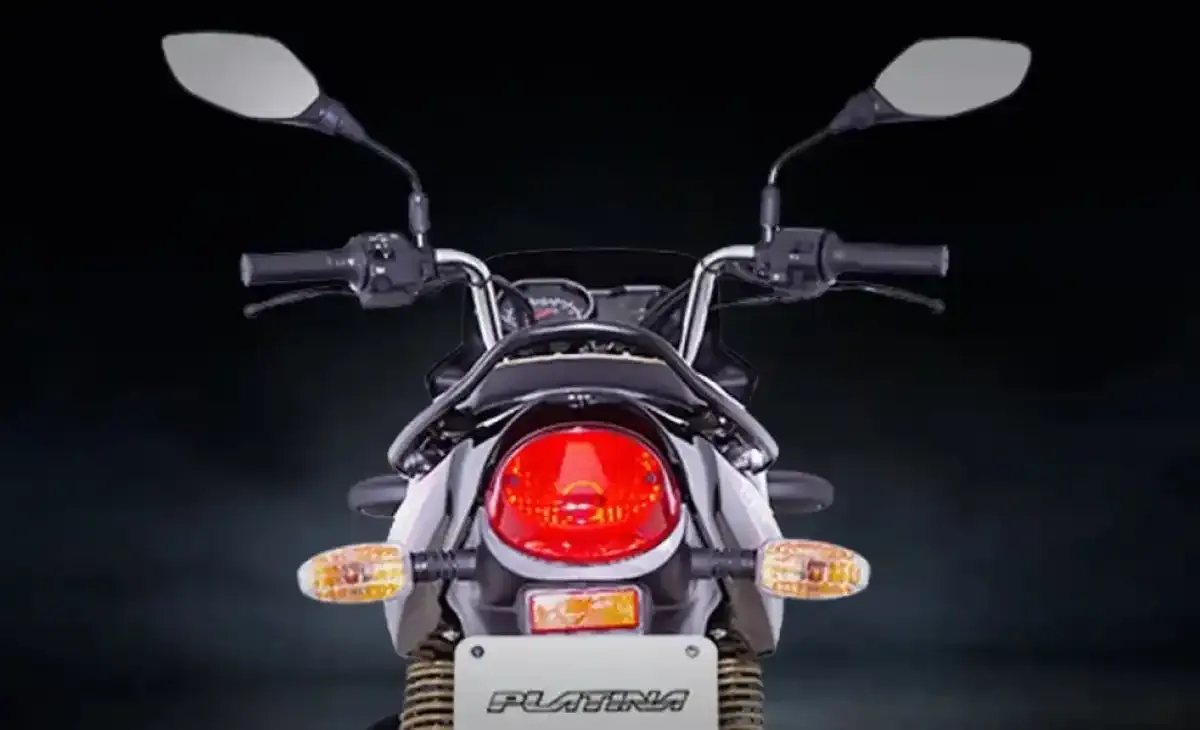 Bajaj Platina 100 ES, side view, Chrome Black